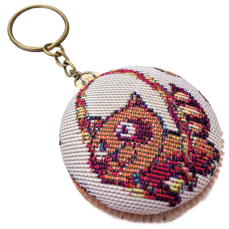 Jacquard weave Videos macarons keychain bag [material] happy white mini-circus - ที่ห้อยกุญแจ - วัสดุอื่นๆ 
