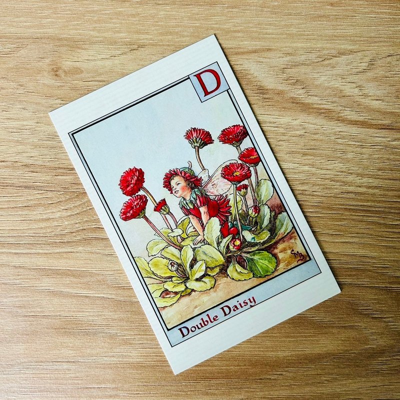 Flower Fairy Alphabet Series Classic Postcard - Double Daisy - การ์ด/โปสการ์ด - กระดาษ 