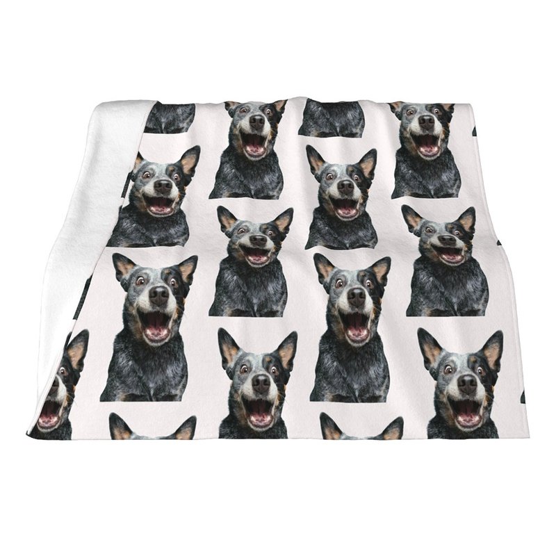 Custom-made flannel blanket for pets, customized pet photo gift, soft and comfortable companionship - Blankets & Throws - Cotton & Hemp 