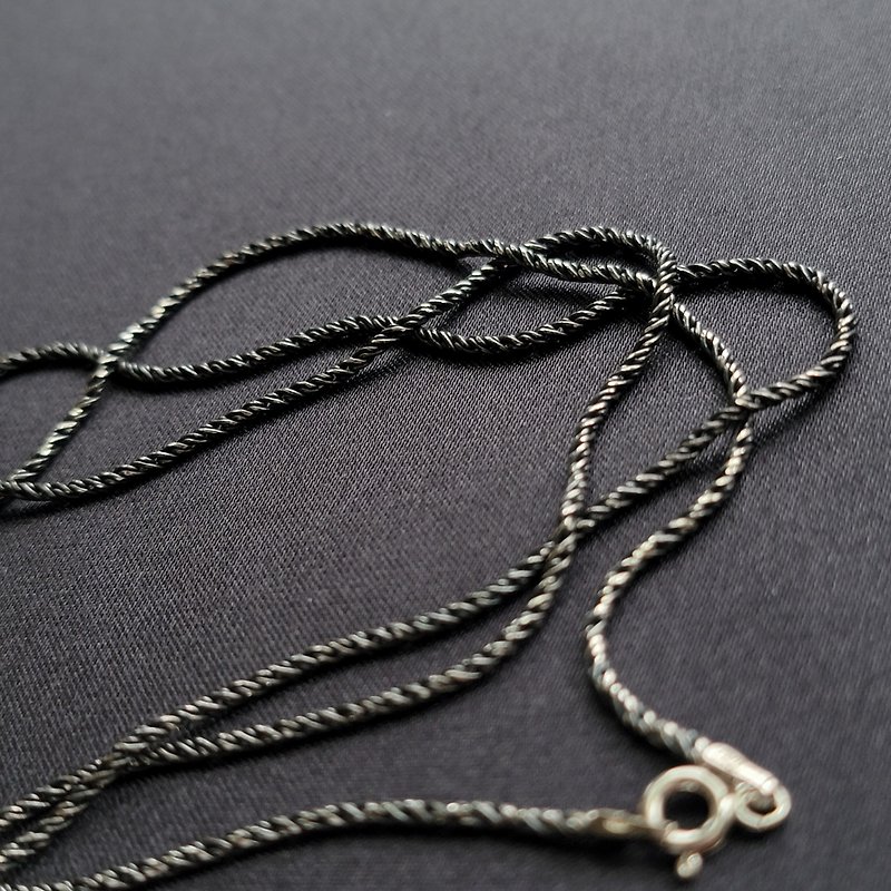 【Twist Chain】-sterling silver necklace - สร้อยคอ - เงินแท้ สีเงิน