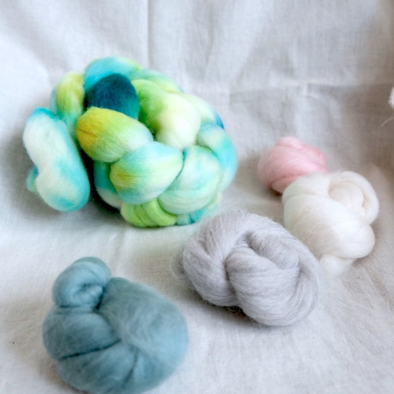 Goody Bag - spining fiber kit - Knitting, Embroidery, Felted Wool & Sewing - Wool 