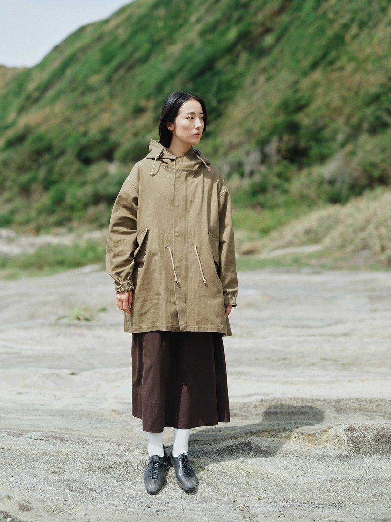 KOOW可拆卸內膽派克大衣 日系連帽兩件套秋冬風衣 - 女大衣/外套 - 棉．麻 多色