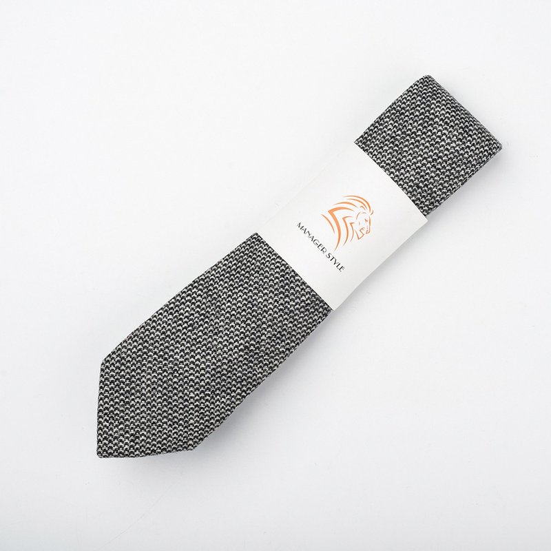 襯衣的犒賞 羊毛系列領帶-灰白密度 W1225-3 - 領帶/領帶夾 - 羊毛 灰色