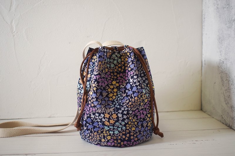 Fruit box series beam mouth package / bucket bag / limited manual package / psychedelic purple / stock supply - Messenger Bags & Sling Bags - Cotton & Hemp Purple