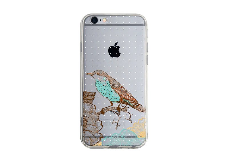 樹上的小鳥簡約風透明手機殼iPhone13三星華為蘋果PCTP-JN36-4 - 手機殼/手機套 - 塑膠 卡其色