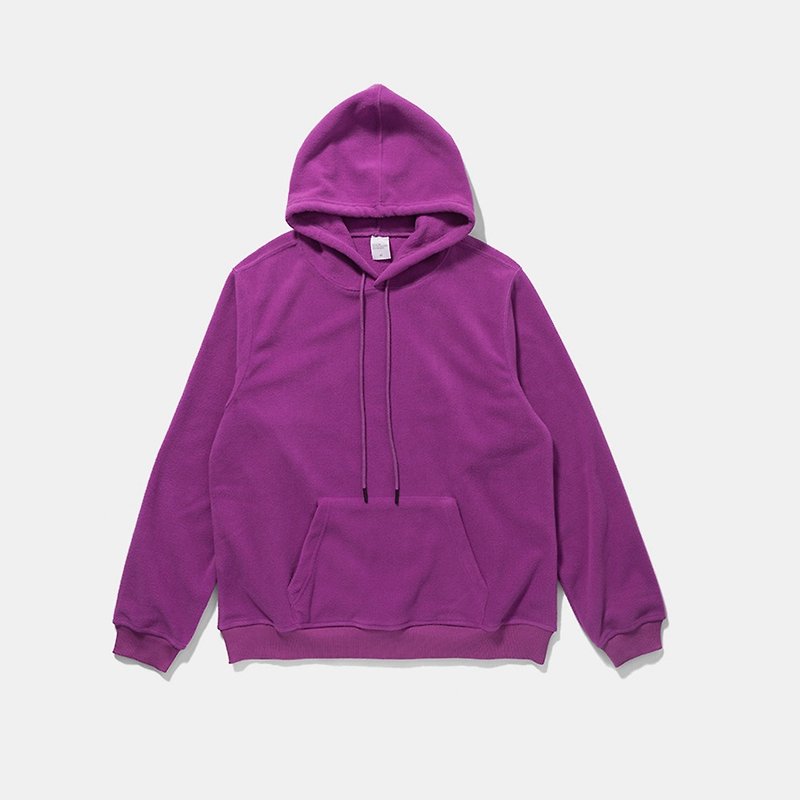Fleece Hooded T-Shirt ::: Purple :: 8776W15 - เสื้อยืดผู้ชาย - เส้นใยสังเคราะห์ สีม่วง