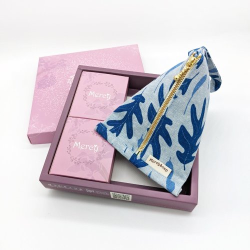Mercy Soap手工皂專賣店 Mercy發願祈福系列-包粽開運手工皂禮盒///水藍色