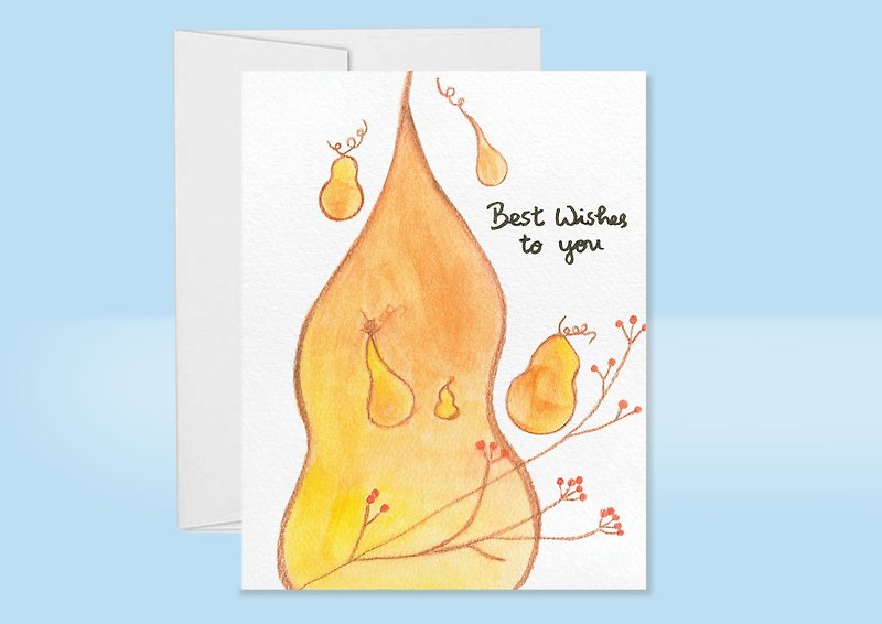 Good Luck Card, Encouragement Card, Best Wishes to You Card, Gourd Card - Cards & Postcards - Paper 