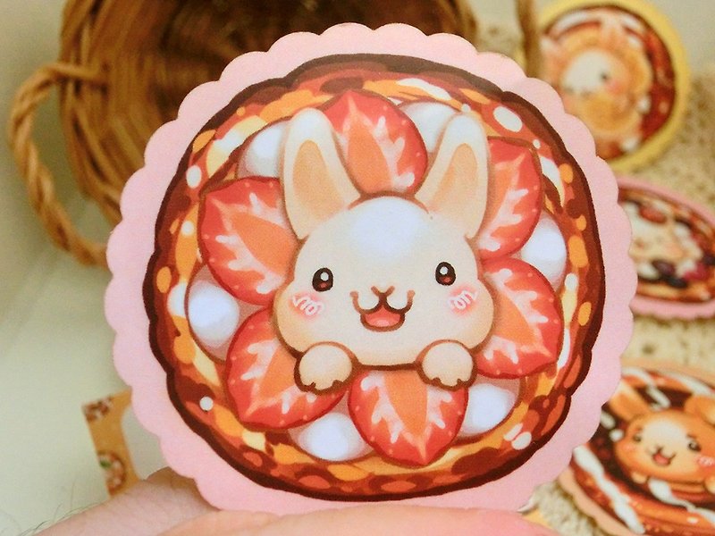 Sticker pack-Danish Bread Bunny - สติกเกอร์ - กระดาษ หลากหลายสี