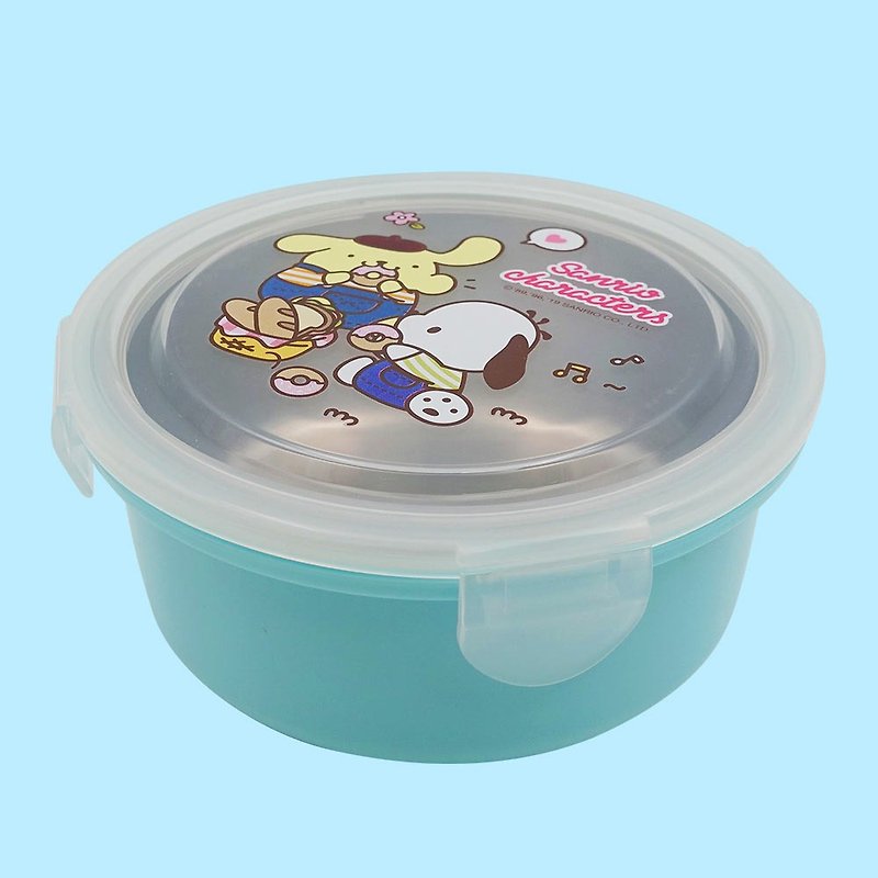 Hello Kitty不鏽鋼隔熱碗-明星總動員(藍色款)  台灣製 - 便當盒/飯盒 - 不鏽鋼 藍色