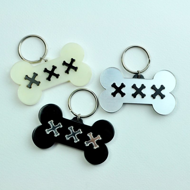 Big dog tag, key ring, pet name tag - Collars & Leashes - Acrylic 