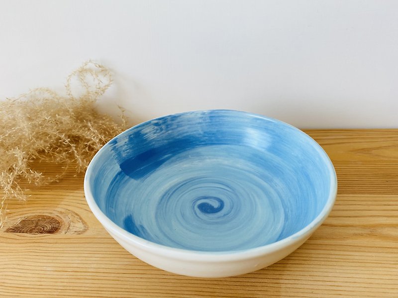 Color pottery bowl - blue - ถ้วยชาม - ดินเผา สีน้ำเงิน