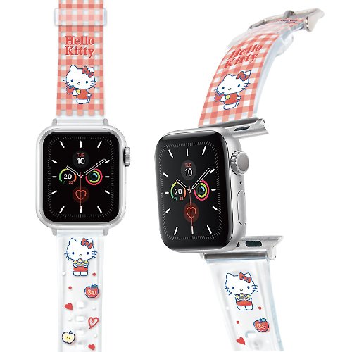 i-Smart SANRIO-Apple Watch-PVC錶帶-格紋系列-HELLO KITTY