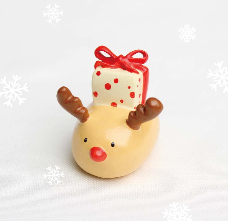 Rudolph elk / doll ornaments - Items for Display - Clay Orange