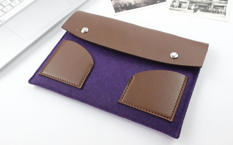 Genuine pure handmade purple felt plate computer protective cover blanket sets of laptop bag computer package iPad mini 1/2/3/4, iPad 2017, Amazon Fire, Kindle, Galaxy Tab, Nexus (can be customized, please note Tablet PC Size: Length (L) Width (W) Height ( - Tablet & Laptop Cases - Other Materials 