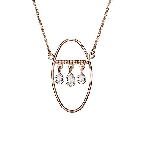 SOIRÉE BY N.Y. 蒔華芮設計師輕珠寶 層疊橢圓美鑽項鍊( 共2色 )