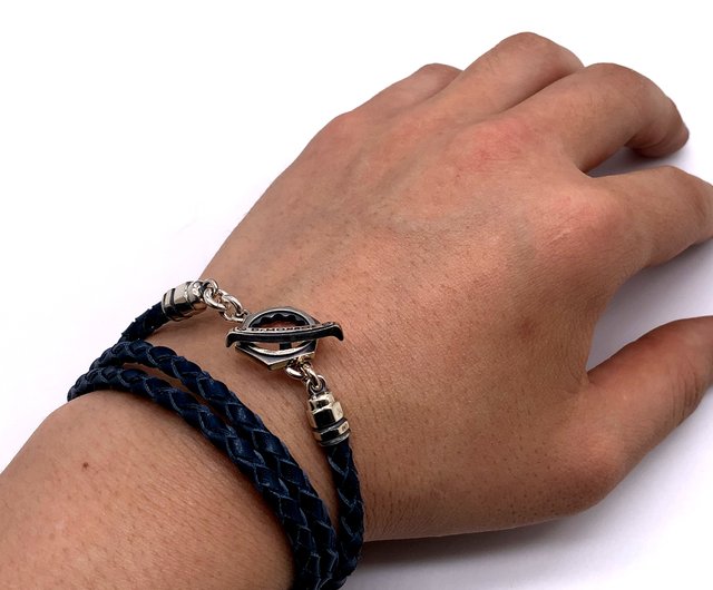 レザーブレスレット ステンレス レザーブレスレット 龍 本革 [b808] | すべての商品