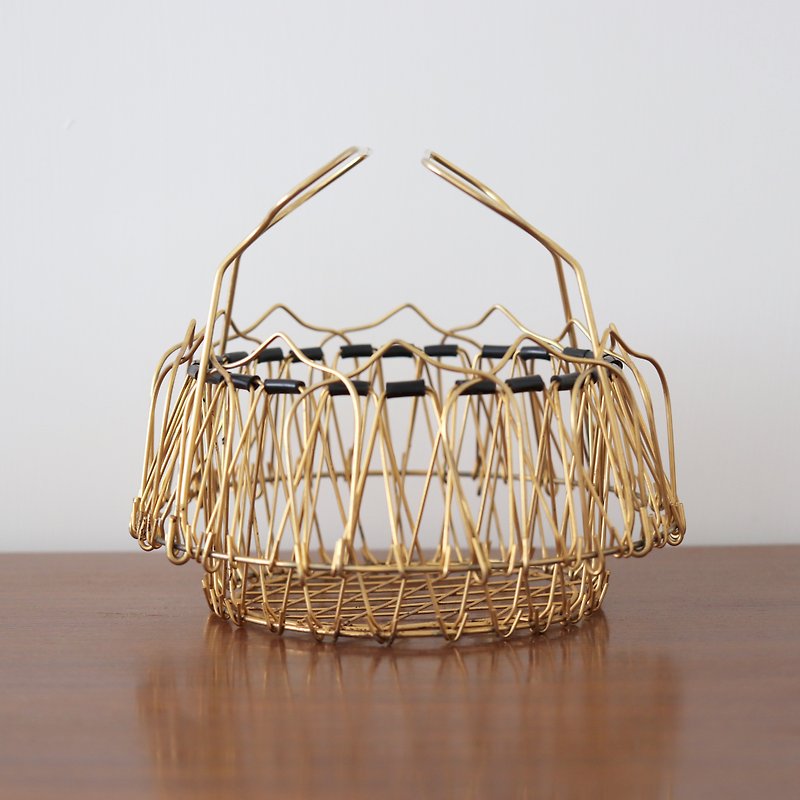 German flower-shaped gold copper wire multi-shaped fruit and vegetable basket - Storage - Other Metals Gold