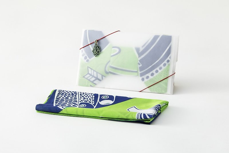 祝儀袋としても使えるハンカチギフト 端午の節句 - 手帕 - 棉．麻 綠色