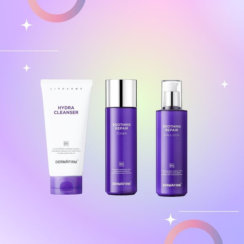 【Dermafirm】 R4 three-piece skin care set - Other - Other Materials Purple