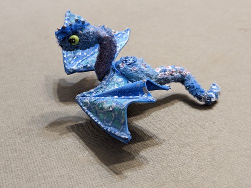 ブルードラゴン - 3.5cm。力、知恵、優しさの象徴。ブルー