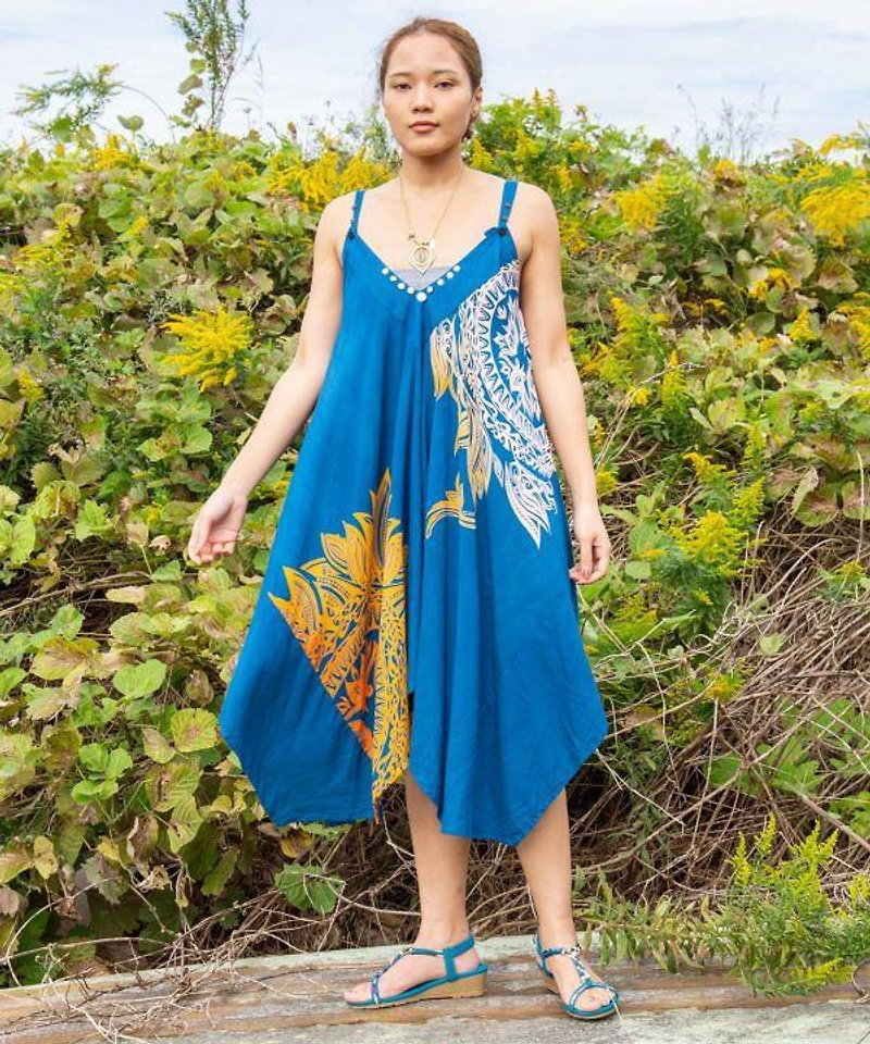 Tribal Flower Playsuit Dress - ワンピース - その他の素材 