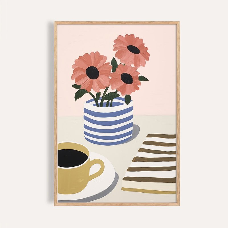 花與晨光 Flowers and Morning Light / 現代北歐生活插畫掛畫 - 海報/掛畫/掛布 - 紙 