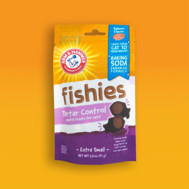 【ARM & HAMMER】Cat's Baked Soda Fish Teeth Cleansing Pie 2.5oz - ทำความสะอาด - วัสดุอื่นๆ 