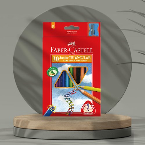 文聚 Faber-Castell 大三角油性色鉛筆30色(原廠正貨)