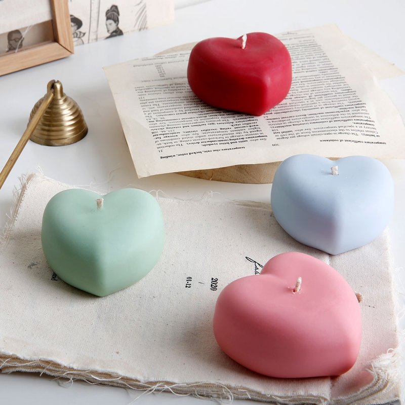 心心蠟燭 Mini Heart Candle | 100g | 多款香氣擇1 - 香氛蠟燭/燭台 - 蠟 紅色