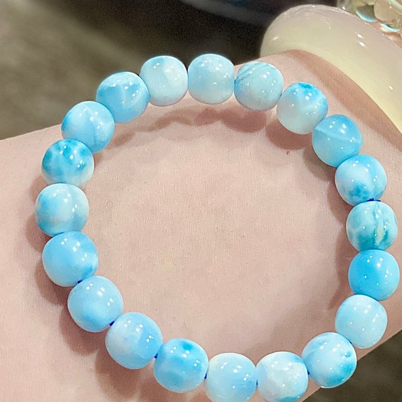 Amelia Jewelry丨收藏級海紋石丨Larimar Bracelet丨拉利瑪手串 - 手鍊/手環 - 水晶 藍色