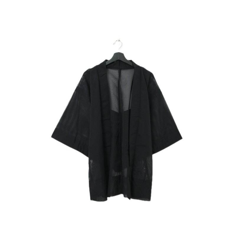 Back to Green-日本透膚羽織 刺繡 山林屋 tf-25/vintage kimono - 女大衣/外套 - 棉．麻 