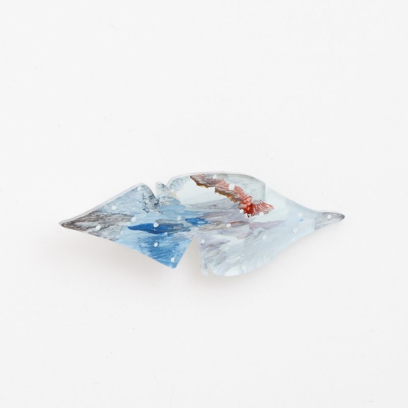 Picture of brooch [leaf] - Brooches - Acrylic Blue
