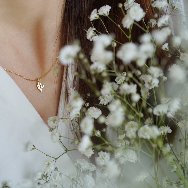 SV925 Hazy Necklace - สร้อยคอ - โลหะ สีทอง