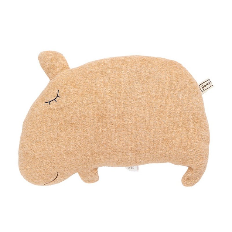 Y-1342 Capybara 100% Organic Cotton Pillow Capybara Made in Japan - Baby Accessories - Cotton & Hemp Brown