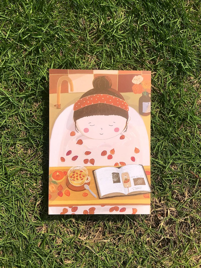 [Don’t forget to get along well with yourself] Illustrated postcard - Cards & Postcards - Paper Red