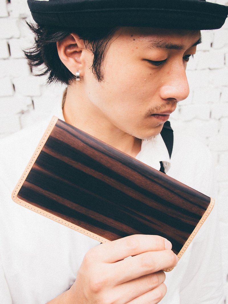 Goody Bag - Ebony Long Wallet × Name Card Holder - Other - Wood Brown