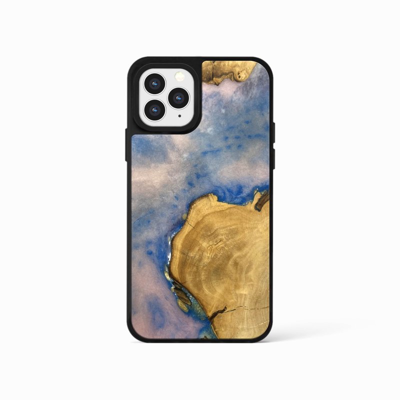 iPhone15Plus epoxy wooden resin phone case - Galaxy - Phone Cases - Wood Multicolor