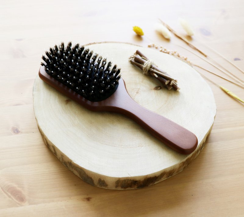 定番エアクッション毛櫛（独自の植毛技術・台湾唯一） - メイク道具・鏡・ブラシ - 木製 