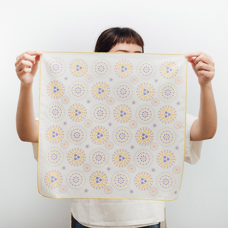 Furoshiki Cloth / Firework / Summer Dream - ผ้าเช็ดหน้า - ผ้าฝ้าย/ผ้าลินิน สีเหลือง