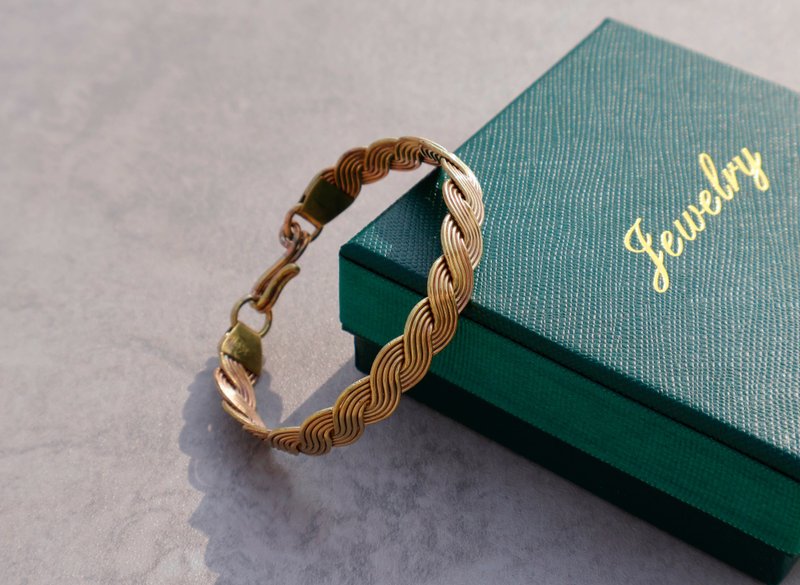 [Customized] Greek goddess style bracelet type A | hand-woven | Bronze bracelet | sterling silver bracelet | bracelet - Bracelets - Copper & Brass Yellow