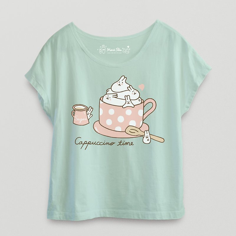 Mochi Bunny Cappuccino T-shirt - Women's Shorts - Cotton & Hemp Green