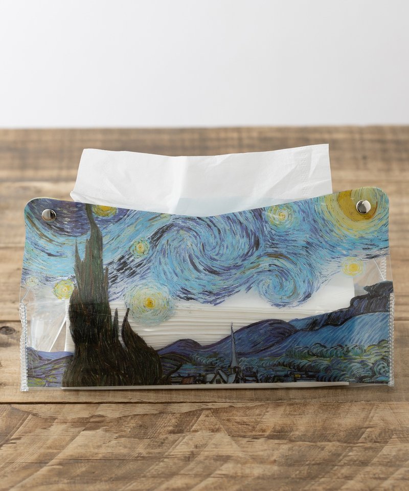 クリアティッシュケース ビニール製 O. van gogh/ Art 03 - 面紙盒 - 其他材質 透明