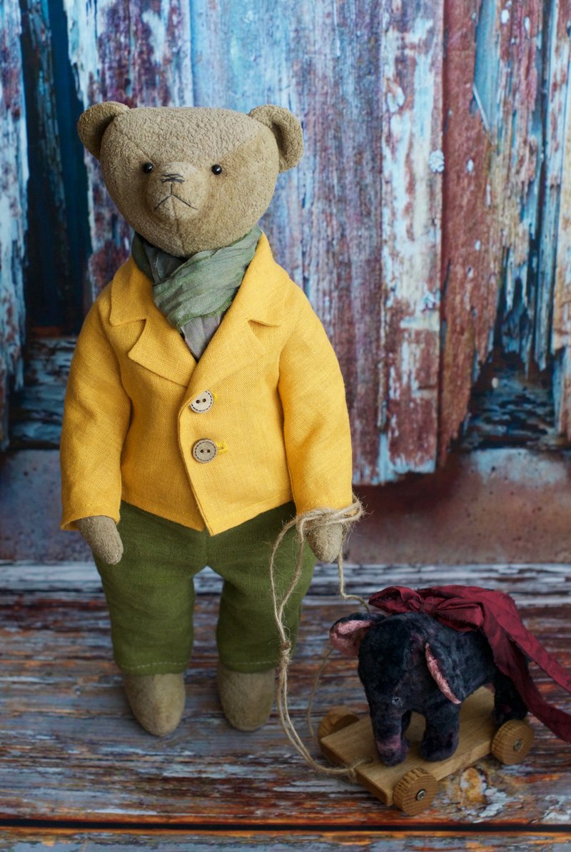 Teddy bear Dandy. Reserved for Jessica. - 公仔/玩偶 - 其他材質 咖啡色