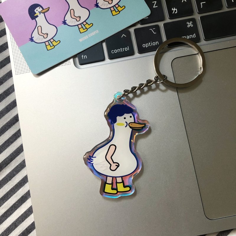 Aunt duck magic color acrylic key ring - ที่ห้อยกุญแจ - อะคริลิค หลากหลายสี