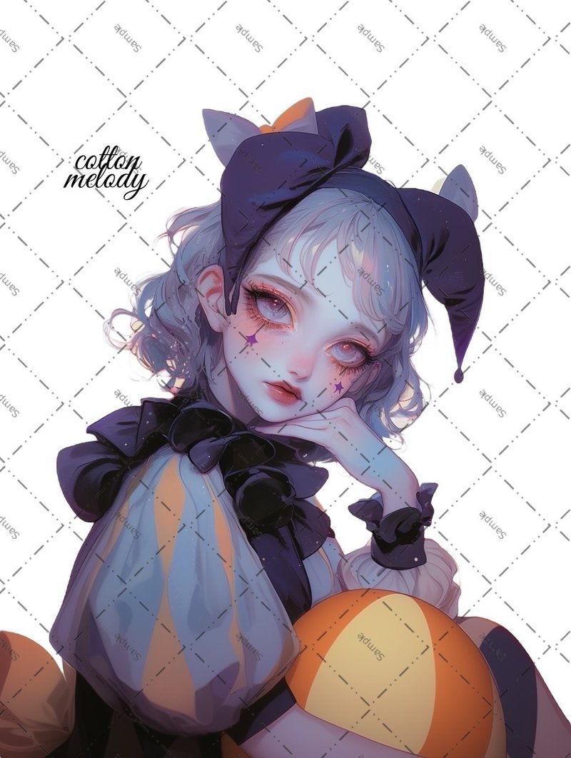original sticker no.2116 人物ステッカー オリジナルステッカー オリジナル人物ステッカー 装飾ステッカー cotton melody - 貼紙 - 紙 