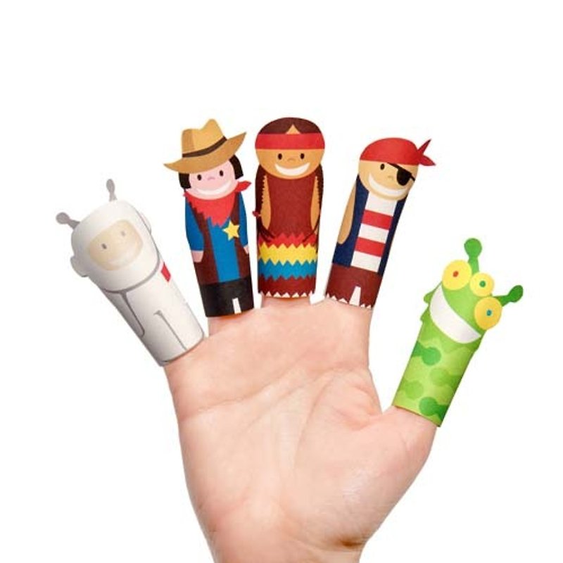 【pukaca手作益智玩具】手指玩偶系列 - 超級英雄 - 寶寶/兒童玩具/玩偶 - 紙 多色