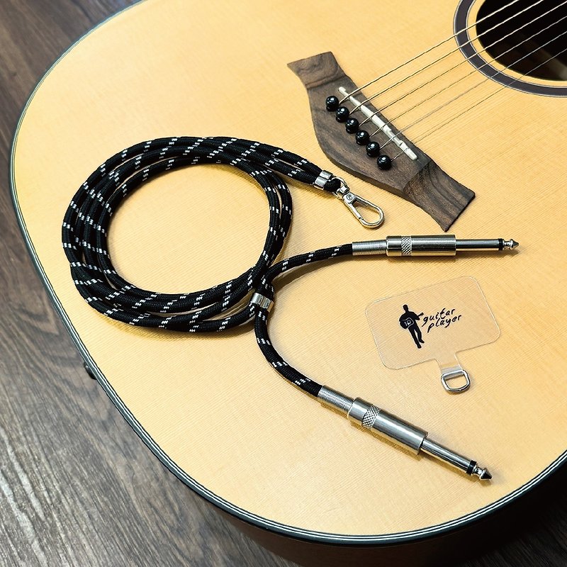 Guitar Player original design 6.5 lead shape mobile phone lanyard length adjustable music gift - Lanyards & Straps - Other Materials Gold