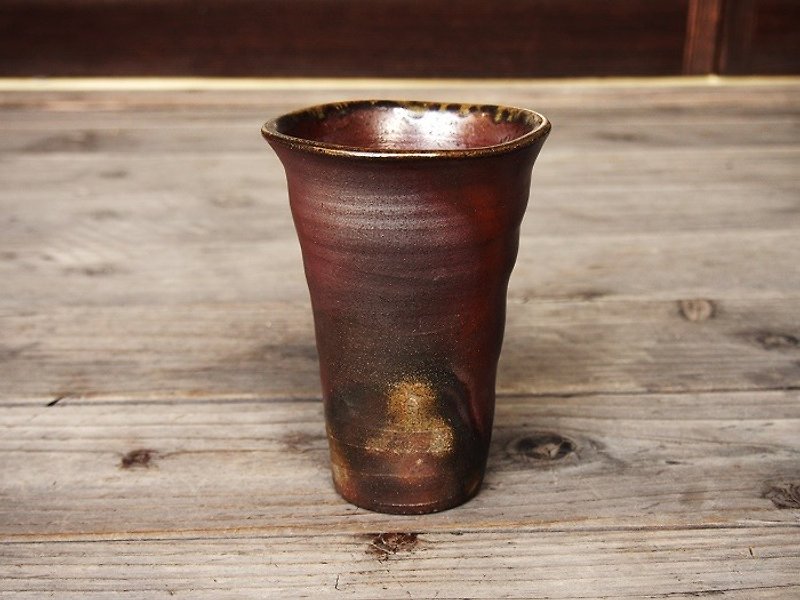 備前 麦酒呑み（大）＿b1-022 - 花瓶・植木鉢 - 陶器 ブラウン