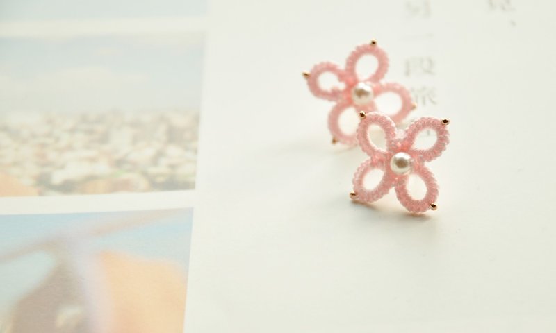 梳織耳環(五色入) - 耳環/耳夾 - 棉．麻 多色